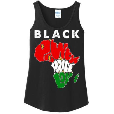 Black Power Pride Love Black History Month Ladies Essential Tank