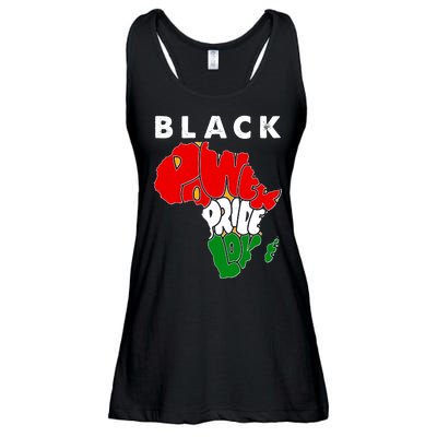 Black Power Pride Love Black History Month Ladies Essential Flowy Tank