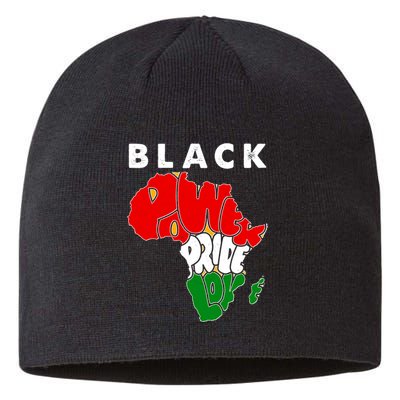 Black Power Pride Love Black History Month Sustainable Beanie