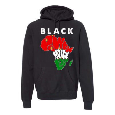 Black Power Pride Love Black History Month Premium Hoodie