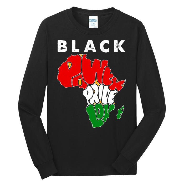 Black Power Pride Love Black History Month Tall Long Sleeve T-Shirt