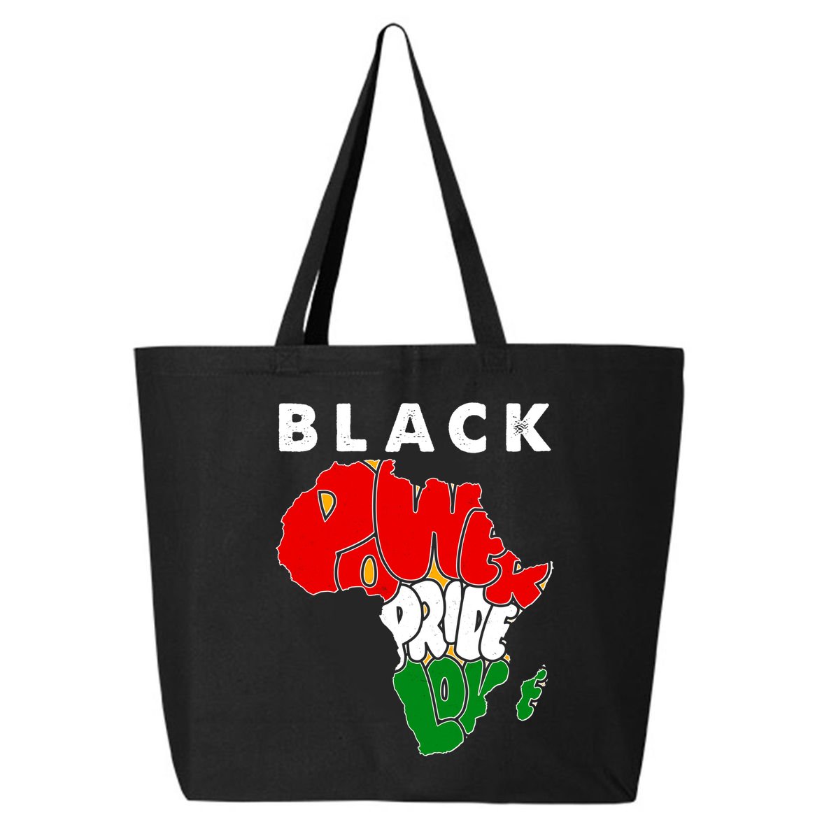 Black Power Pride Love Black History Month 25L Jumbo Tote