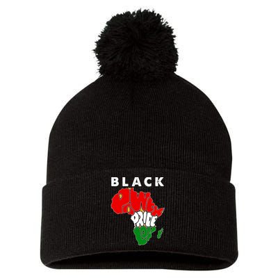 Black Power Pride Love Black History Month Pom Pom 12in Knit Beanie