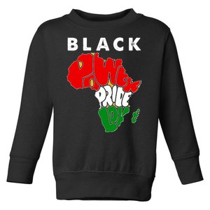 Black Power Pride Love Black History Month Toddler Sweatshirt