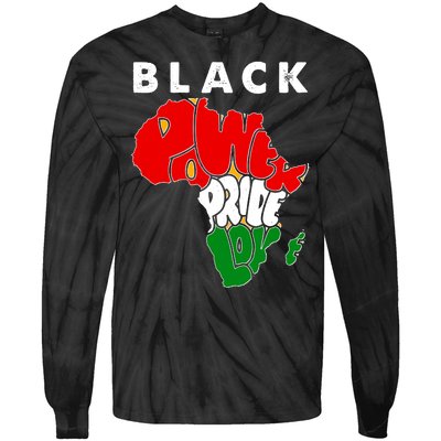 Black Power Pride Love Black History Month Tie-Dye Long Sleeve Shirt