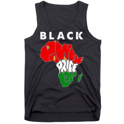 Black Power Pride Love Black History Month Tank Top