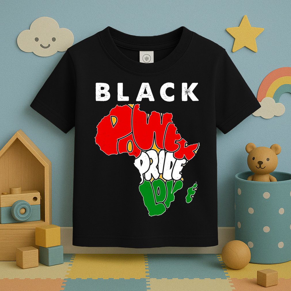 Black Power Pride Love Black History Month Toddler T-Shirt