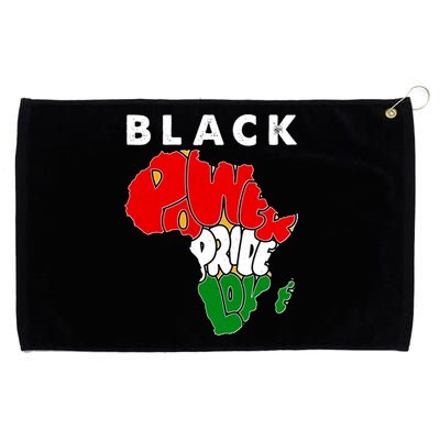 Black Power Pride Love Black History Month Grommeted Golf Towel