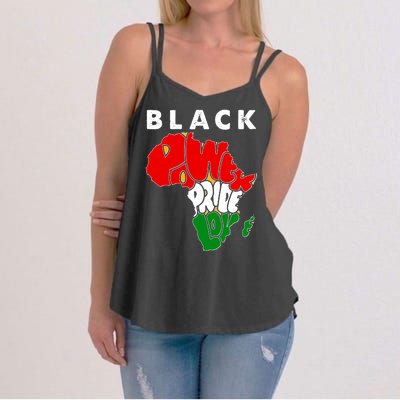 Black Power Pride Love Black History Month Women's Strappy Tank