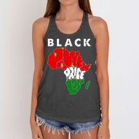 Black Power Pride Love Black History Month Women's Knotted Racerback Tank