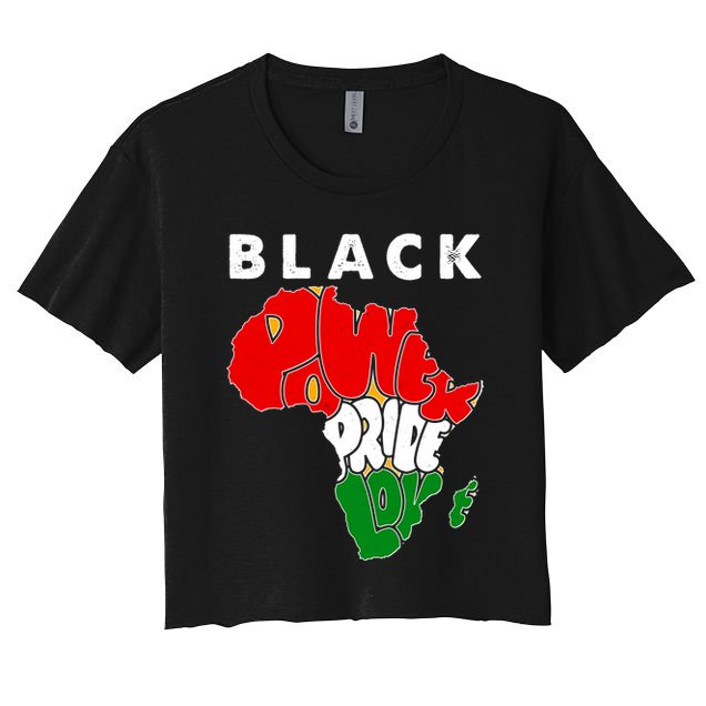 Black Power Pride Love Black History Month Crop Top
