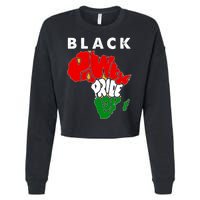 Black Power Pride Love Black History Month Cropped Pullover Crew