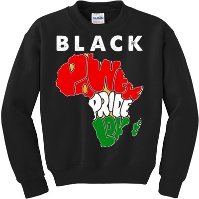 Black Power Pride Love Black History Month Kids Sweatshirt