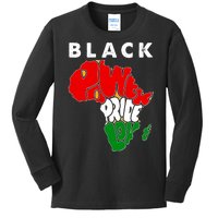 Black Power Pride Love Black History Month Kids Long Sleeve Shirt