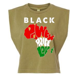 Black Power Pride Love Black History Month Garment-Dyed Women's Muscle Tee