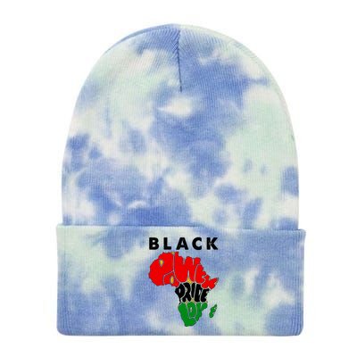 Black Power Pride Love Black History Month Tie Dye 12in Knit Beanie