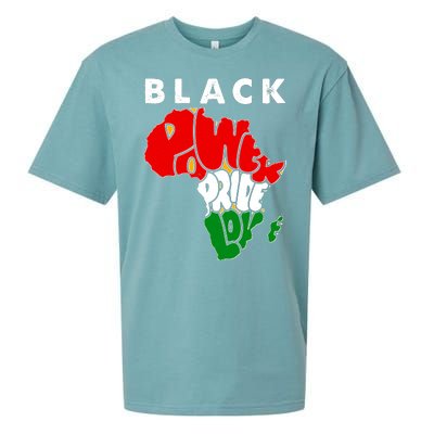 Black Power Pride Love Black History Month Sueded Cloud Jersey T-Shirt