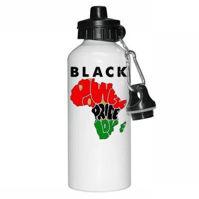 Black Power Pride Love Black History Month Aluminum Water Bottle