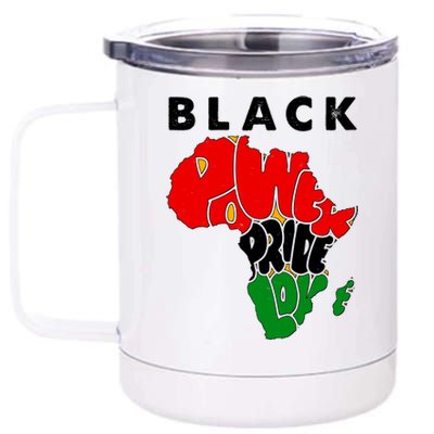 Black Power Pride Love Black History Month 12 oz Stainless Steel Tumbler Cup