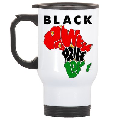 Black Power Pride Love Black History Month Stainless Steel Travel Mug