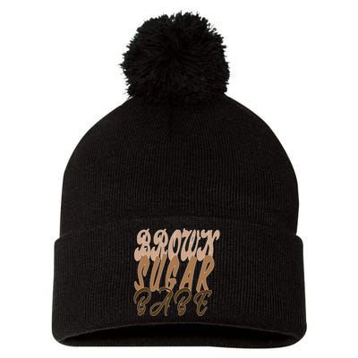 Black Pride Brown Sugar Babe Melanin Pom Pom 12in Knit Beanie