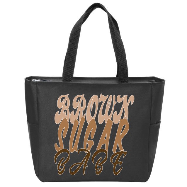 Black Pride Brown Sugar Babe Melanin Zip Tote Bag