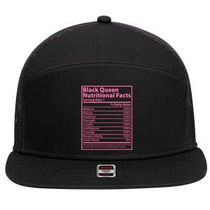 Black Queen Nutritional Facts 7 Panel Mesh Trucker Snapback Hat