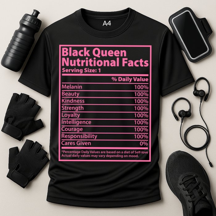 Black Queen Nutritional Facts Cooling Performance Crew T-Shirt