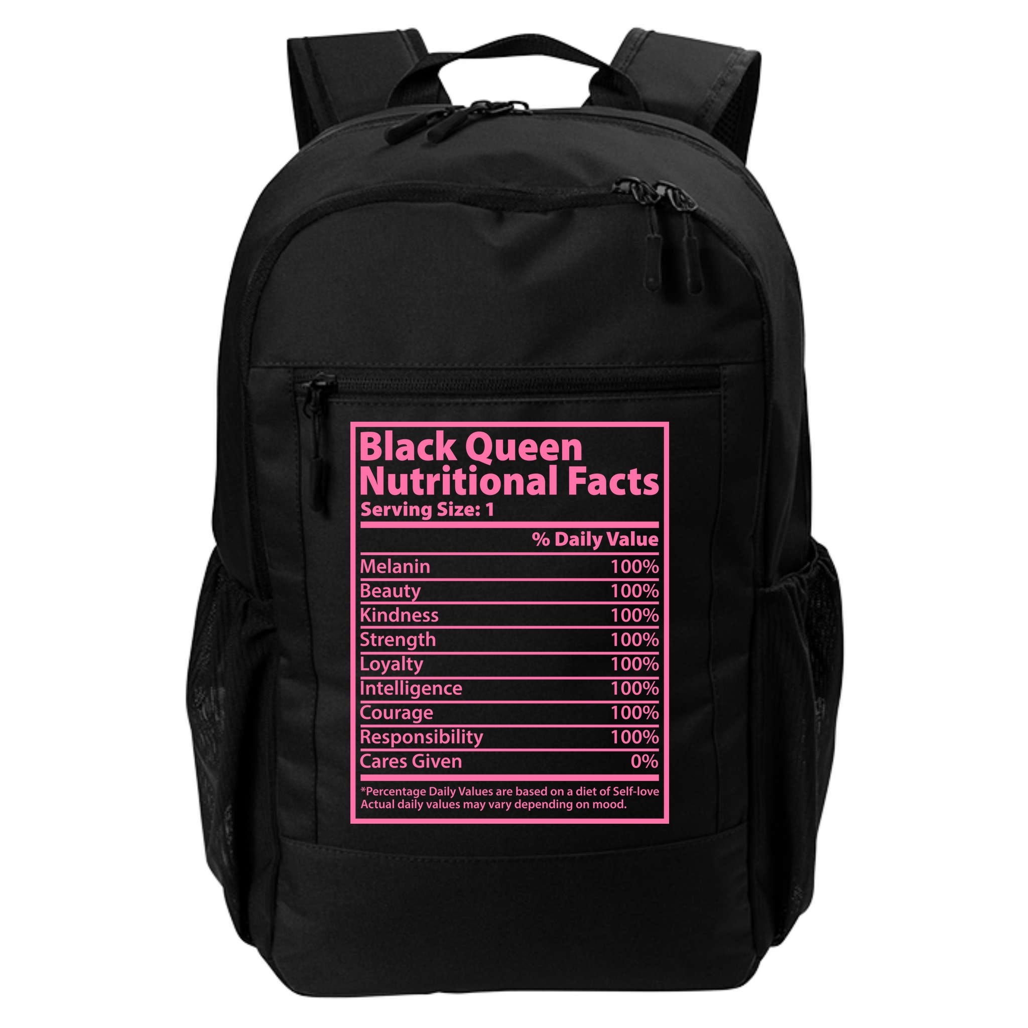 Black Queen Nutritional Facts Backpack