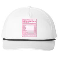 Black Queen Nutritional Facts Snapback Five-Panel Rope Hat