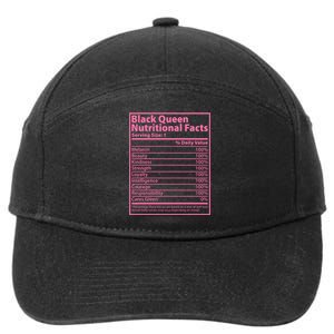 Black Queen Nutritional Facts 7-Panel Snapback Hat