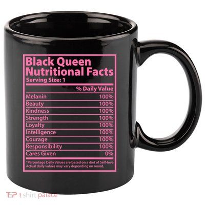 Black Queen Nutritional Facts 11oz C Handle Ceramic Mug