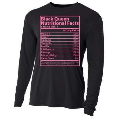 Black Queen Nutritional Facts Cooling Performance Long Sleeve Crew