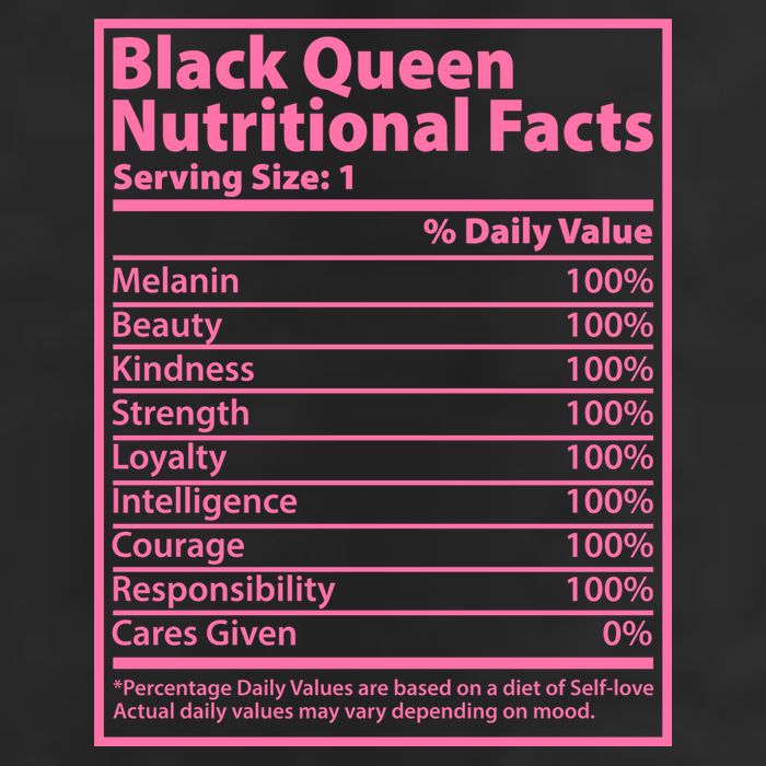 Black Queen Nutritional Facts 25L Jumbo Tote