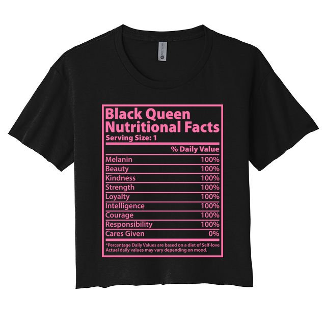 Black Queen Nutritional Facts Crop Top
