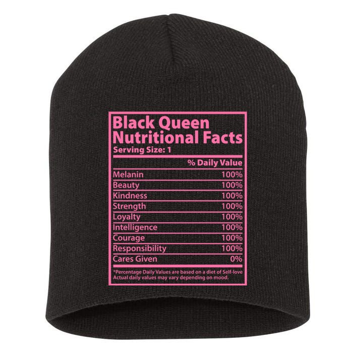 Black Queen Nutritional Facts Short Acrylic Beanie