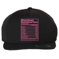 Black Queen Nutritional Facts Wool Snapback Cap