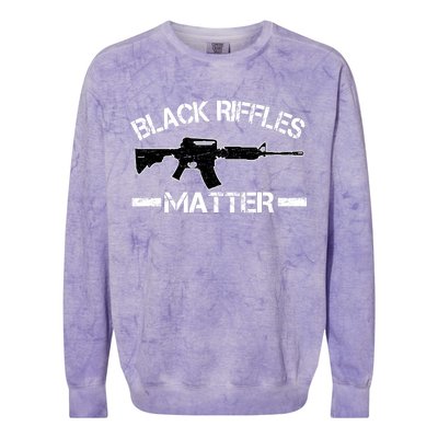 Black Riffles Matter Colorblast Crewneck Sweatshirt