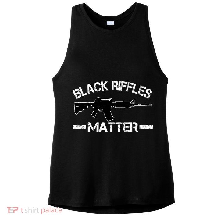 Black Riffles Matter Ladies PosiCharge Tri-Blend Wicking Tank