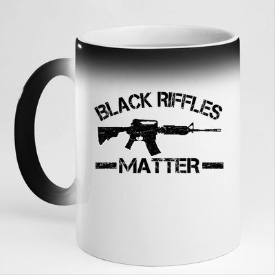 Black Riffles Matter 11oz Black Color Changing Mug