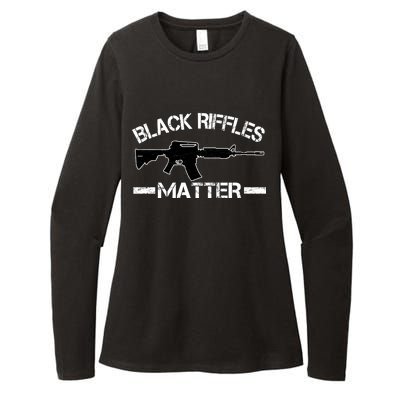 Black Riffles Matter Womens CVC Long Sleeve Shirt