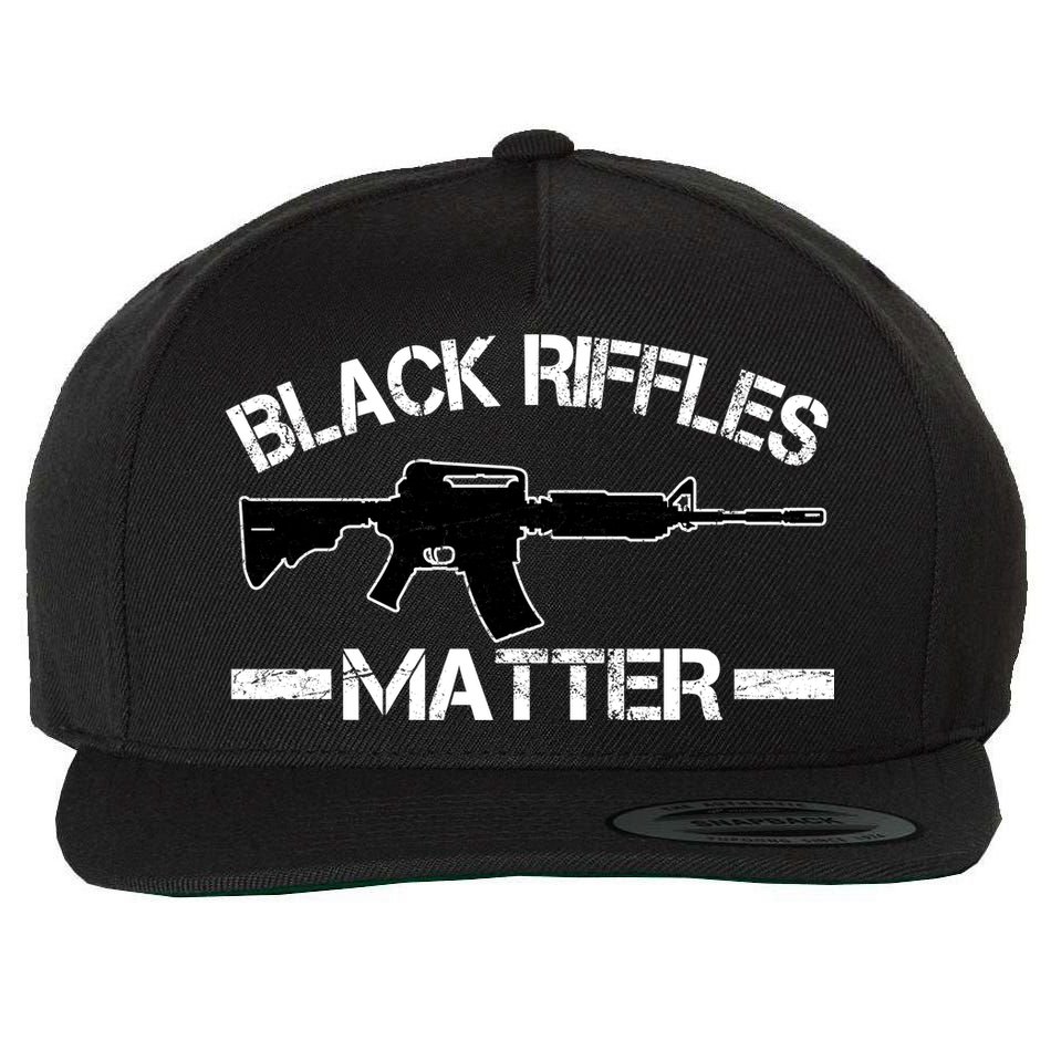 Black Riffles Matter Wool Snapback Cap