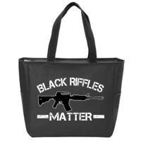 Black Riffles Matter Zip Tote Bag