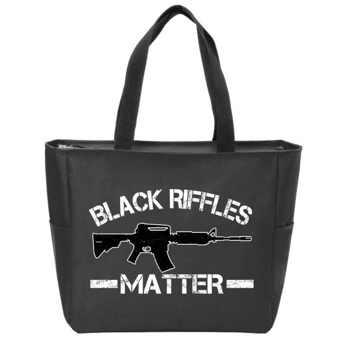Black Riffles Matter Zip Tote Bag