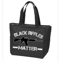 Black Riffles Matter Zip Tote Bag