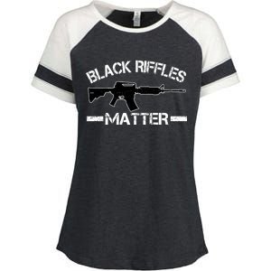 Black Riffles Matter Enza Ladies Jersey Colorblock Tee