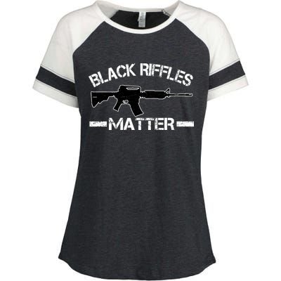 Black Riffles Matter Enza Ladies Jersey Colorblock Tee