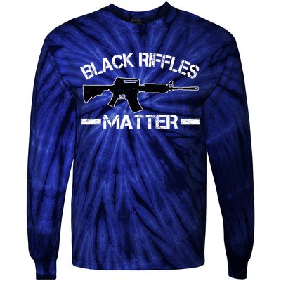 Black Riffles Matter Tie-Dye Long Sleeve Shirt