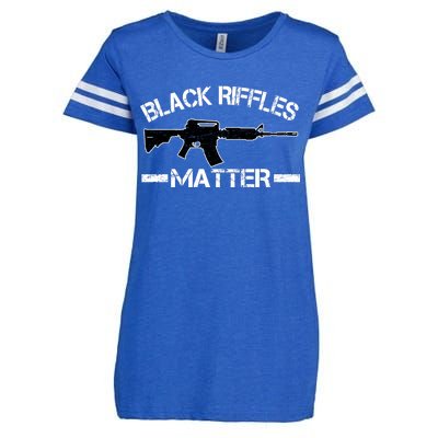 Black Riffles Matter Enza Ladies Jersey Football T-Shirt