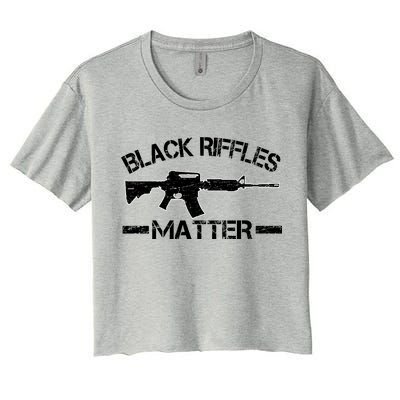 Black Riffles Matter Women's Crop Top Tee